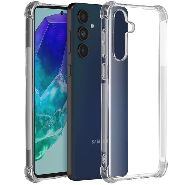 Avizar, Custodia Bumper Per Samsung Galaxy M55 Con Angoli Antiurto, Trasparente-image