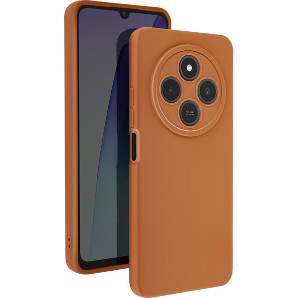 Avizar, Custodia In Silicone Softglow Per Xiaomi Redmi 14C, Fotocamera Protetta, Marrone-image