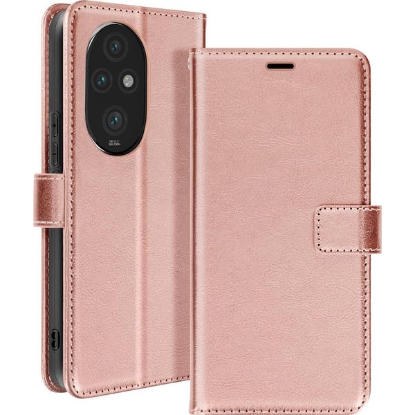 Mayaxess, Honor 200 Pro Custodia A Portafoglio Funzione Stand Con Cinturino, Oro Rosa-image
