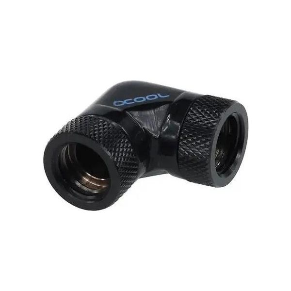 Adattatore Hf Alphacool, Connettore A L 90°, G1/4 - G1/4, Filettatura Femmina, Nero Opaco-image