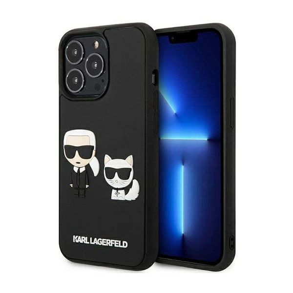 Karl Lagerfeld Klhcp13X3Drkck Custodia Rigida Per Iphone 13Pro Max 6,7 Czarny/Nero Karl&Choupette Ikonik 3D-image