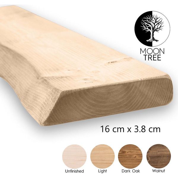 Moontree | Mensola Da Parete In Legno Rustico Vasteras, 40Cmx16Cmx3,8Cmxlight | Mensola Da Appendere, Mensola Da Parete In Legno Per Il Soggiorno-image