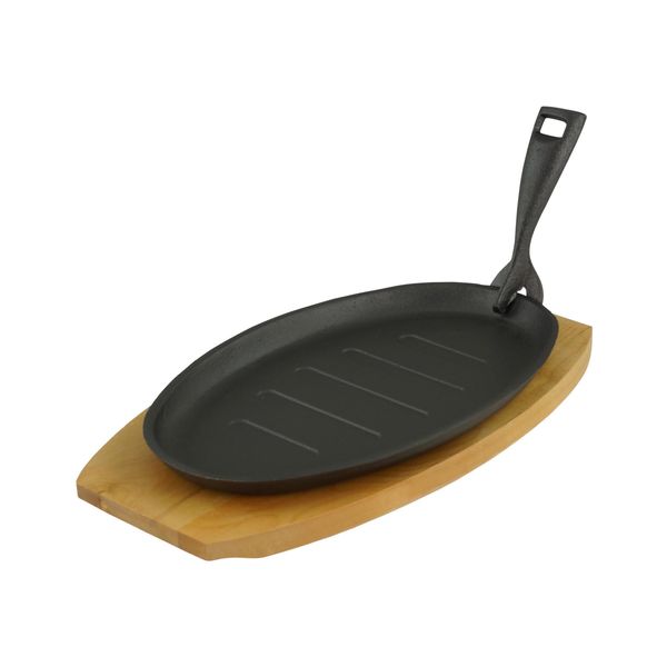 Padella Con Asse Di Servizio Ovale 27,5 X17,5 X 2 Cm In Ghisa 1 Pezzo In Un Set-image
