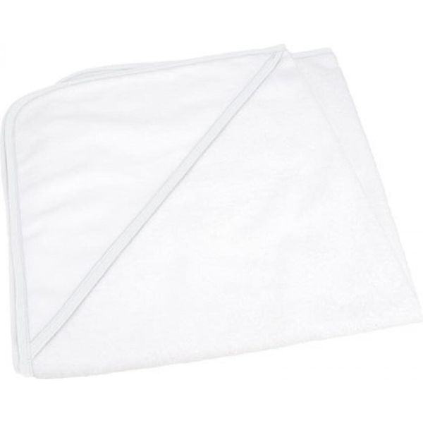 A&R 892.50 | Babiezz All-Over Sublimazione Asciugamano Con Cappuccio 75 X 75 Cm - Colore: Bianco/Bianco - Dimensioni: 75 X 75 Cm-image