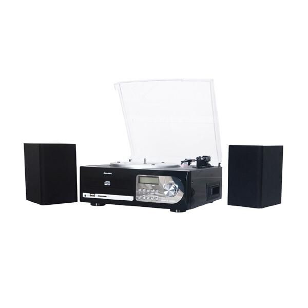 New Majestic Giradischi TT-38R Nero 33/45/78 Rpm Con Usb E Sd-image