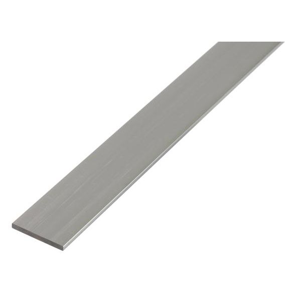 Alberts 497873 Barra Piatta, Alluminio, Anodizzato Argento, 1000 X 15 X 2 Mm, Set Da 12-image