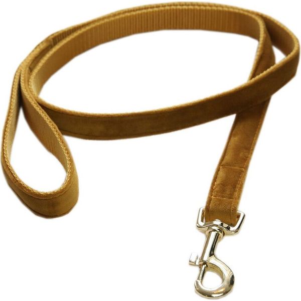 Kentucky Dogwear Guinzaglio Per Cani In Velluto Da 200 Cm Taglia L Senape-image