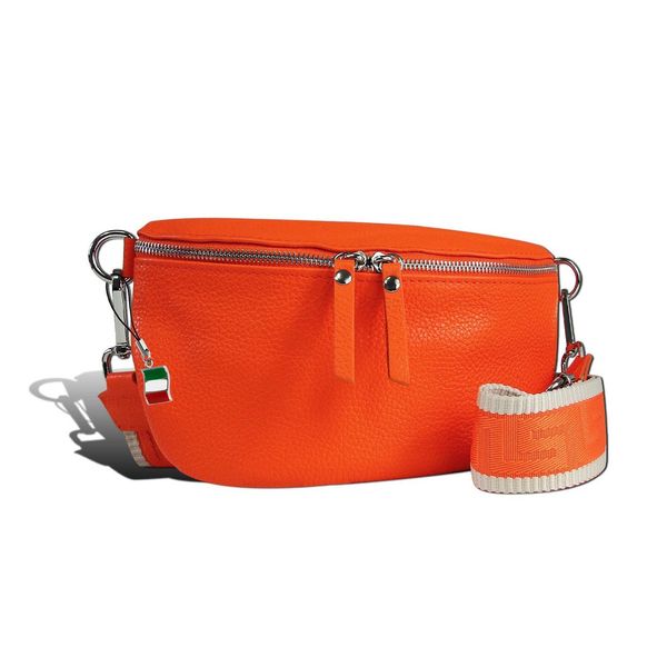 Cintura Borsa Arancione Multicolore Florence Tracolla Pelle Coordinata D2OTF807O-image