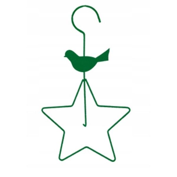 Casetta Per Uccelli Kadax, Mangiatoia Per Uccelli Da Appendere In Giardino, Balcone, Stazione Di Alimentazione Per Uccelli Selvatici, Mangiatoia Per Uccelli In Acciaio, Mangiatoia Per Uccelli Resistente Alle Intemperie, Decorazione, Verde (Stella)-image