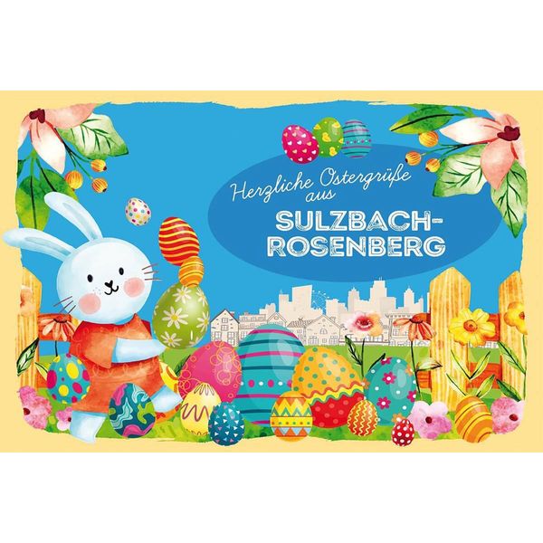 Vianmo Insegna In Legno 12X18 Cm OstergrüßE SULZBACH-ROSENBERG-image