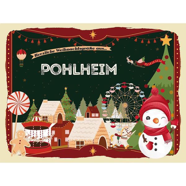 Vianmo Insegna In Legno 30X40 Cm Weihnachten GrüßE Pohlheim-image