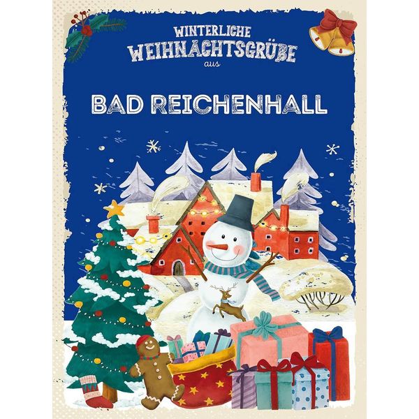 Vianmo Insegna In Legno 40X30 Cm WeihnachtsgrüßE Bad Reichenhall-image