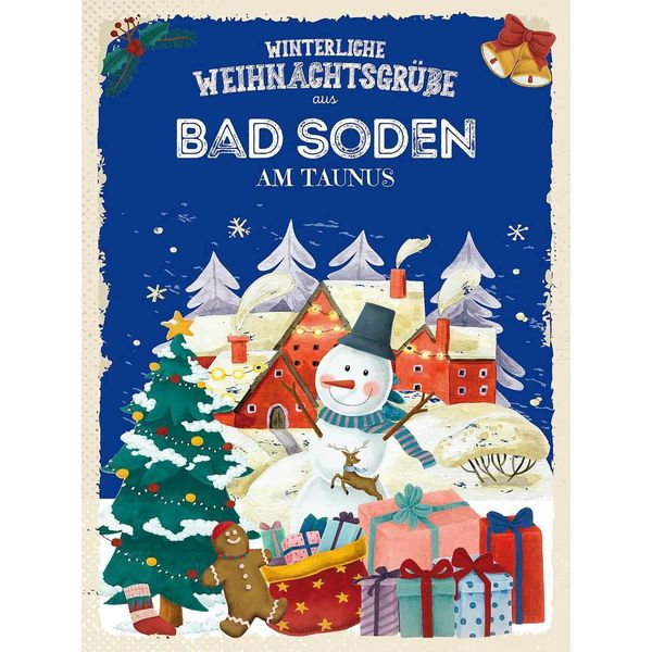 Vianmo Insegna In Legno 40X30 Cm WeihnachtsgrüßE Bad Soden-image