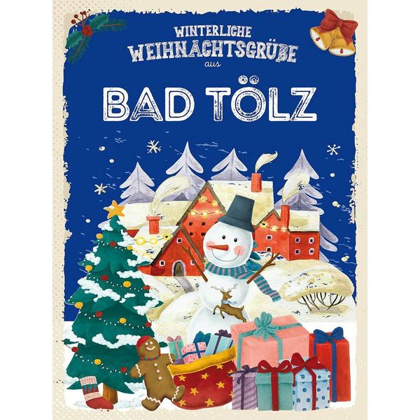 Vianmo Insegna In Legno 40X30 Cm WeihnachtsgrüßE Bad TÖLz-image