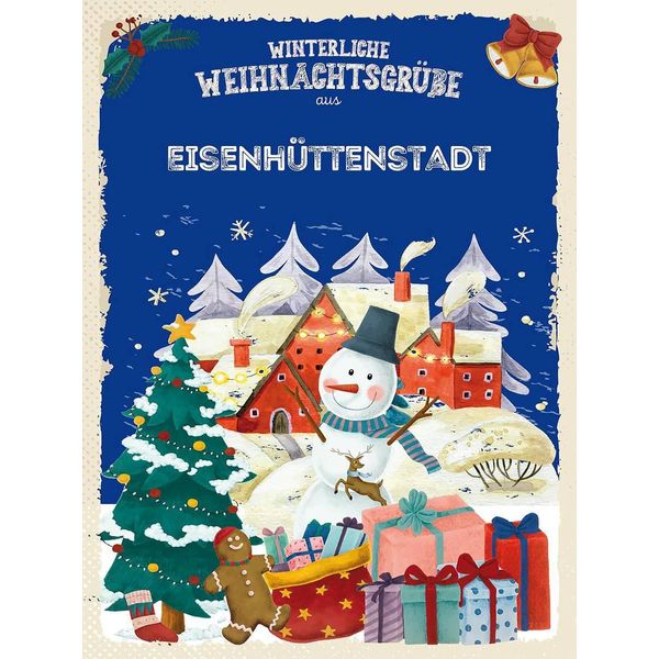 Vianmo Insegna In Legno 40X30 Cm WeihnachtsgrüßE EisenhÜTtenstadt-image