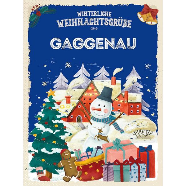 Vianmo Insegna In Legno 40X30 Cm WeihnachtsgrüßE Gaggenau-image