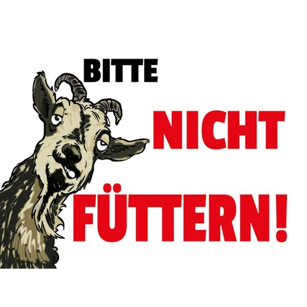 Vianmo Insegna In Legno 30X40 Cm Tiere Bitte Nicht FüTtern Ziege-image