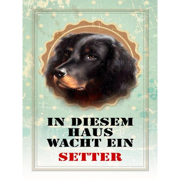 Vianmo Insegna In Legno 40X30 Cm Hund In Diesem Haus Wacht Ein Setter-image