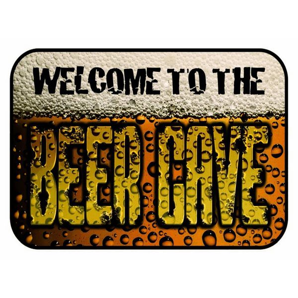 Vianmo Insegna In Legno 30X40 Cm Bier Welcome To The Beer Cave-image