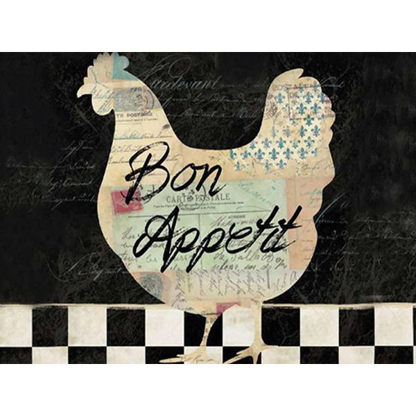 Vianmo Insegna In Legno 30X40 Cm Huhn HüHner Bon Appetit Eier-image