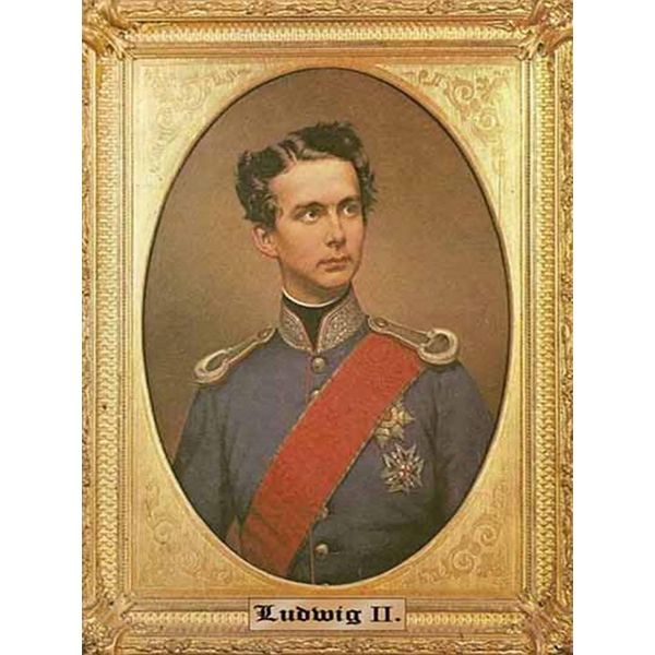 Vianmo Insegna In Legno 40X30 Cm Portrait Ludwig Ii KöNig Von Bayern-image
