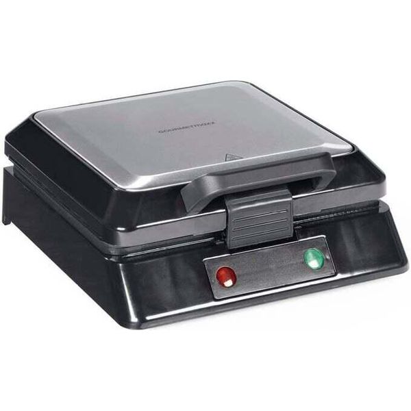 Gourmetmaxx Macchina Per Cialde 2 Cialde Belghe Macchina Per Cialde Rivestimento Antiaderente Impugnatura Cool-Touch Spia Luminosa Cialde Belghe Facili Da Preparare-image