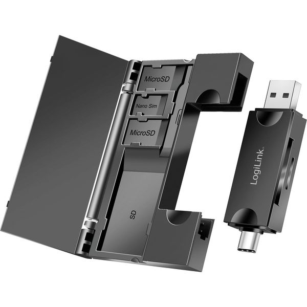 Logilink CR0049 Lettore Di Schede Logilink Usb 3.2 Gen1, Con Memoria Per Schede-image