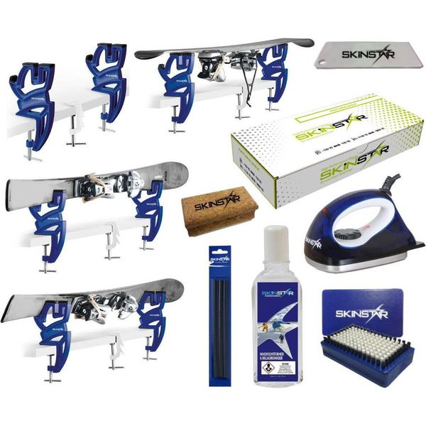 Skinstar Skiwax Starter Set Skispanner Rimuovi Sci Naturale 8 Pezzi-image