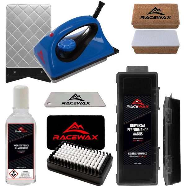 Racewax Skiwax Set 6 Pezzi Ferro Da Stiro Per Cera Base Per Cera Spazzola Per Sughero Rimuovi Cera-image