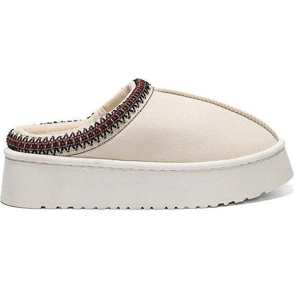 Pantofole Foderate Da Donna Pantofole Di Peluche Pantofole Isolate Omigo Beige Taglia 40/41-image