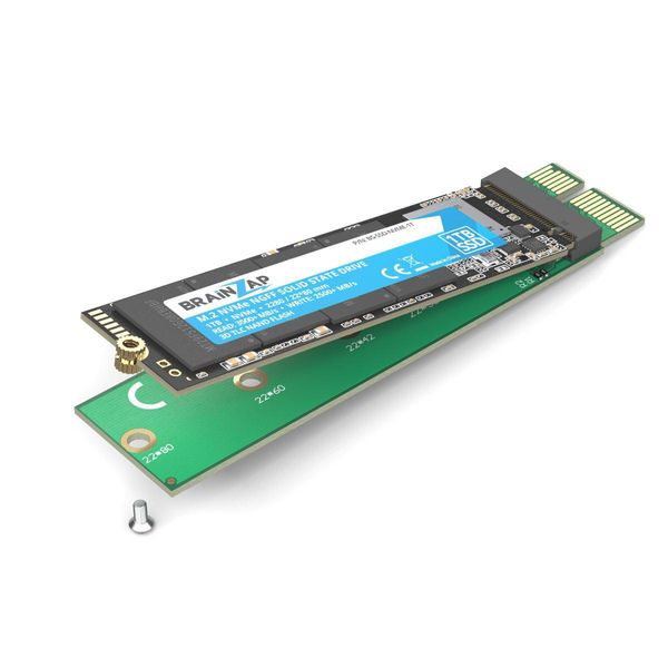 Brainzap M.2 M2 Ssd Nvme A Scheda Convertitore Adattatore PCI-E Pci-Express Pcie X1 M, Chiave M+B-image