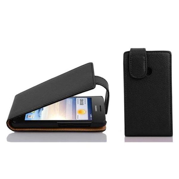 Cadorabo Custodia Protettiva Per Huawei Ascend G330 Cover In Nero Flip Case Custodia Del Telefono Cellulare Cover In Similcuoio-image