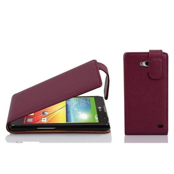 Cadorabo Custodia Protettiva Per Lg L70 (1A Sim) Custodia In Viola Flip Case Custodia Del Telefono Cellulare Copertura In Similcuoio-image