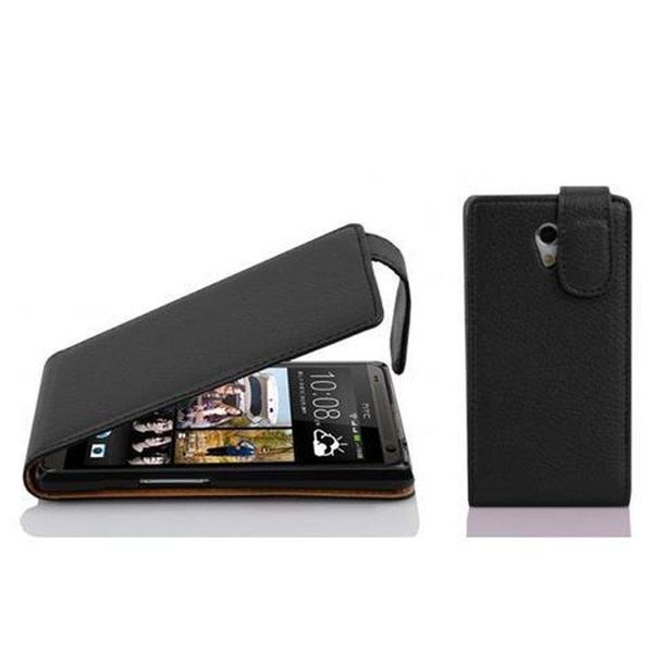 Cadorabo Copertura Protettiva Per Htc Desire 600 Custodia In Nero Flip Case Custodia Del Telefono Cellulare Copertura In Similcuoio-image