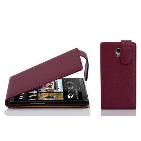 Cadorabo Custodia Protettiva Per Htc Desire 600 Custodia In Viola Flip Case Custodia Del Telefono Cellulare Copertura In Similcuoio-image