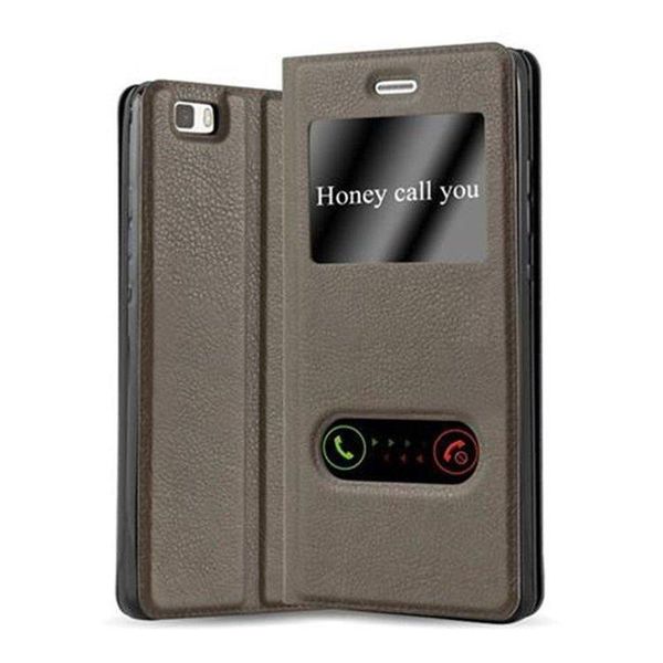 Cadorabo Custodia Protettiva Per Huawei P8 Lite 2015 Cover In Marrone Custodia Del Telefono Cellulare Custodia A Libro Custodia Cover-image