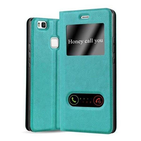Cadorabo Custodia Protettiva Per Huawei P9 Lite 2016 / G9 Lite Cover In Turchese Custodia Per Telefono Cellulare Custodia A Libro Cover Case-image