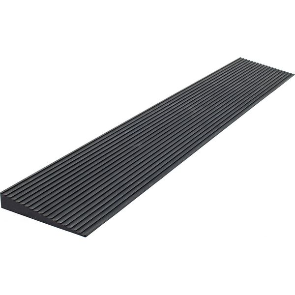 Rampa Wiltec 900X80X8 Mm Per Sedia A Rotelle E Rollator, Nera, Rampa Per Sedia A Rotelle In Gomma Piena, Superficie Antiscivolo, Rampa Con Cordolo Accorciabile-image