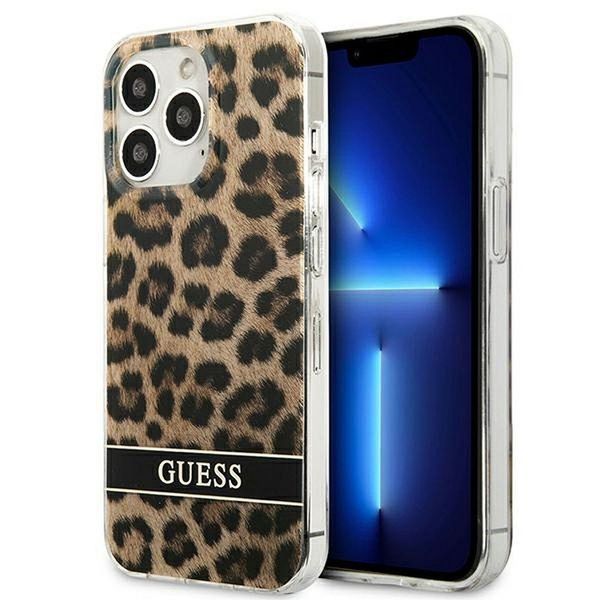 Guess Guhcp13Lhsleow Custodia Rigida Per Iphone 13 Pro / 13 6.1 Brown/Brown Leopard-image
