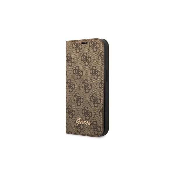 Guess Gubkp14Lhg4Shw Iphone 14 Pro6,1 BrąZowy/Brown Book 4G Vintage Gold Logo-image