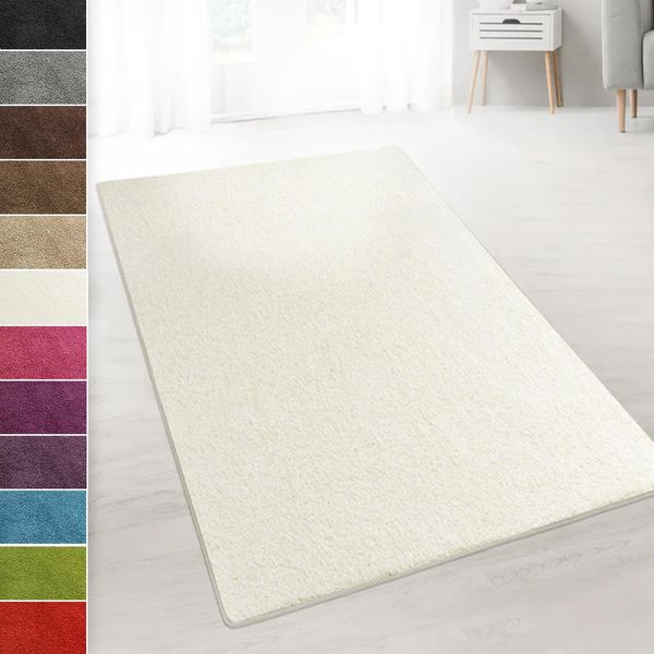 Tappeto Shaggy Barcelona A Pelo Alto E Morbido In Look Shaggy Increspato Crema 200X290 Cm-image