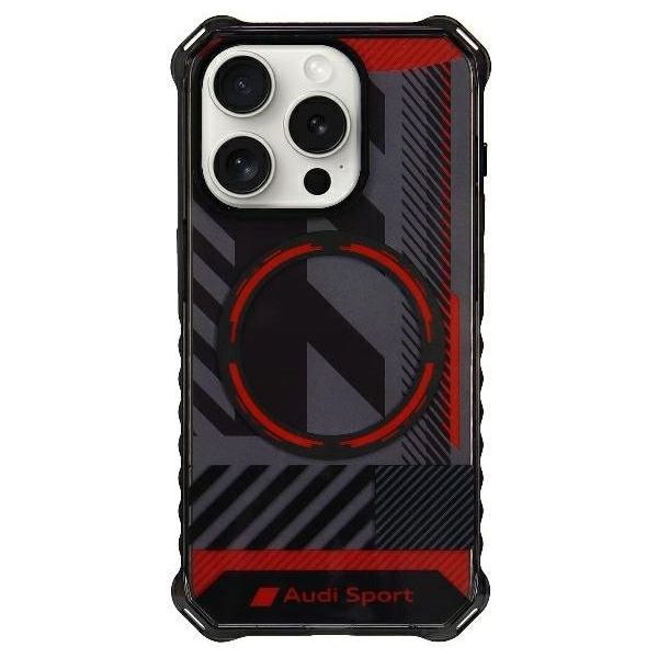 Audi Iml Sport Magsafe Custodia Iphone 15 Pro 6.1 Nero/Nero Custodia Rigida Au-Imlmip15P-Rsq/D2-Bk-image
