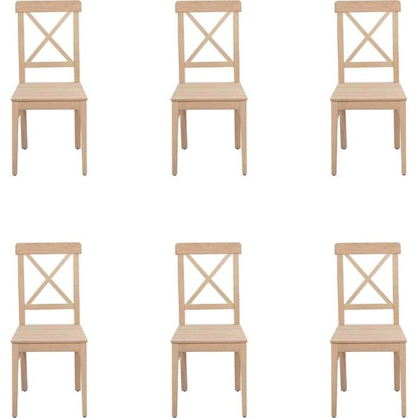 Sedia Da Sala Da Pranzo Di Design Marrone 4X Sedie In Legno Sedia Di Lusso Monoposto Senza Braccioli-image