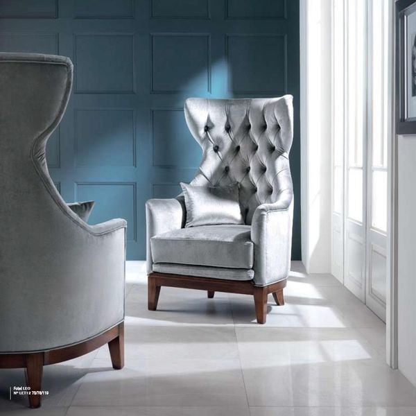 Luxury Wing Chair Poltrona Club Poltrona Cocktail Poltrona Soggiorno-image