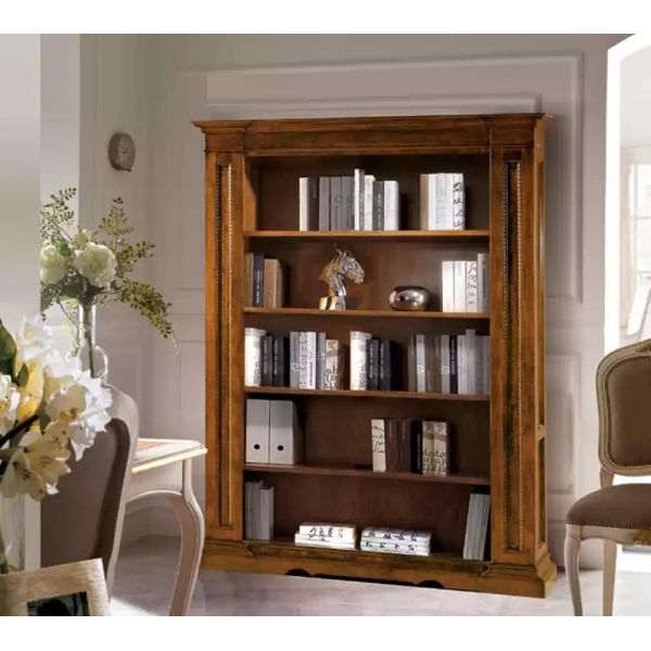 Classico Marrone Studio Mobili In Legno Libreria Scaffale Nuovo-image