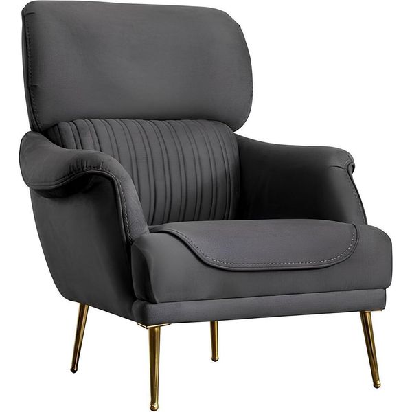 Poltrona Di Lusso Design Moderno Arredo Soggiorno Colore Grigio Stile Novità-image