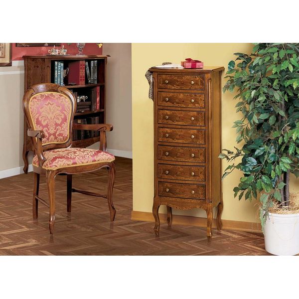 Mobili Italiani Cassettiera Mobile Alto Credenza Cassettiera Legno Nuovo-image