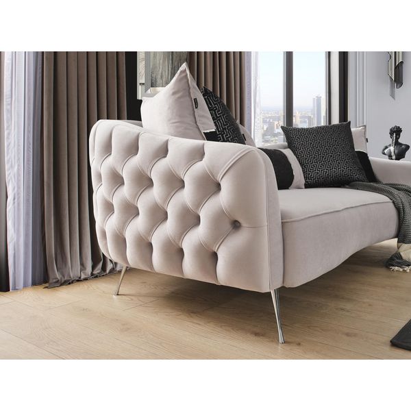 Set Di Divani Divano Poltrona 431 Posti Tessuto Divani Di Lusso Bianco Nero-image