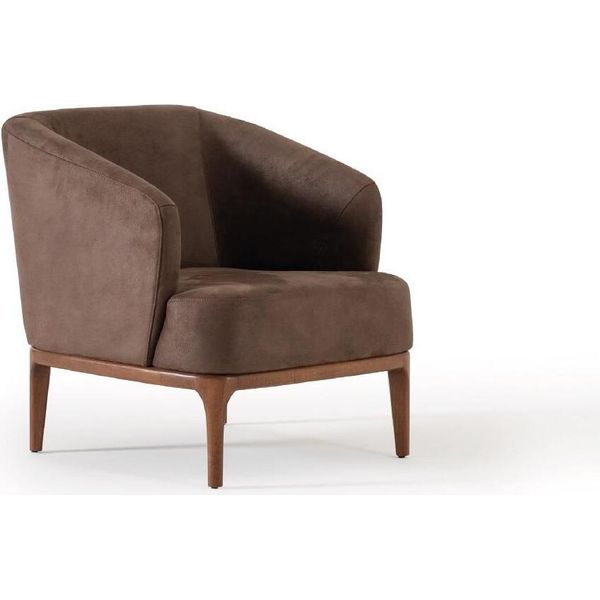 Poltrona Di Lusso Da Salotto Marrone Poltrona Imbottita Di Design Monoposto-image