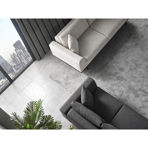 Divano A Tre Posti Divani A 3 Posti Design Moderno Bianco Tessuto Poliestere Nuovo-image